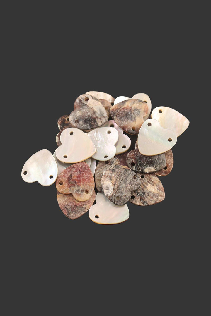 Heart Shape 2-Hole Natural Color Shirt Button