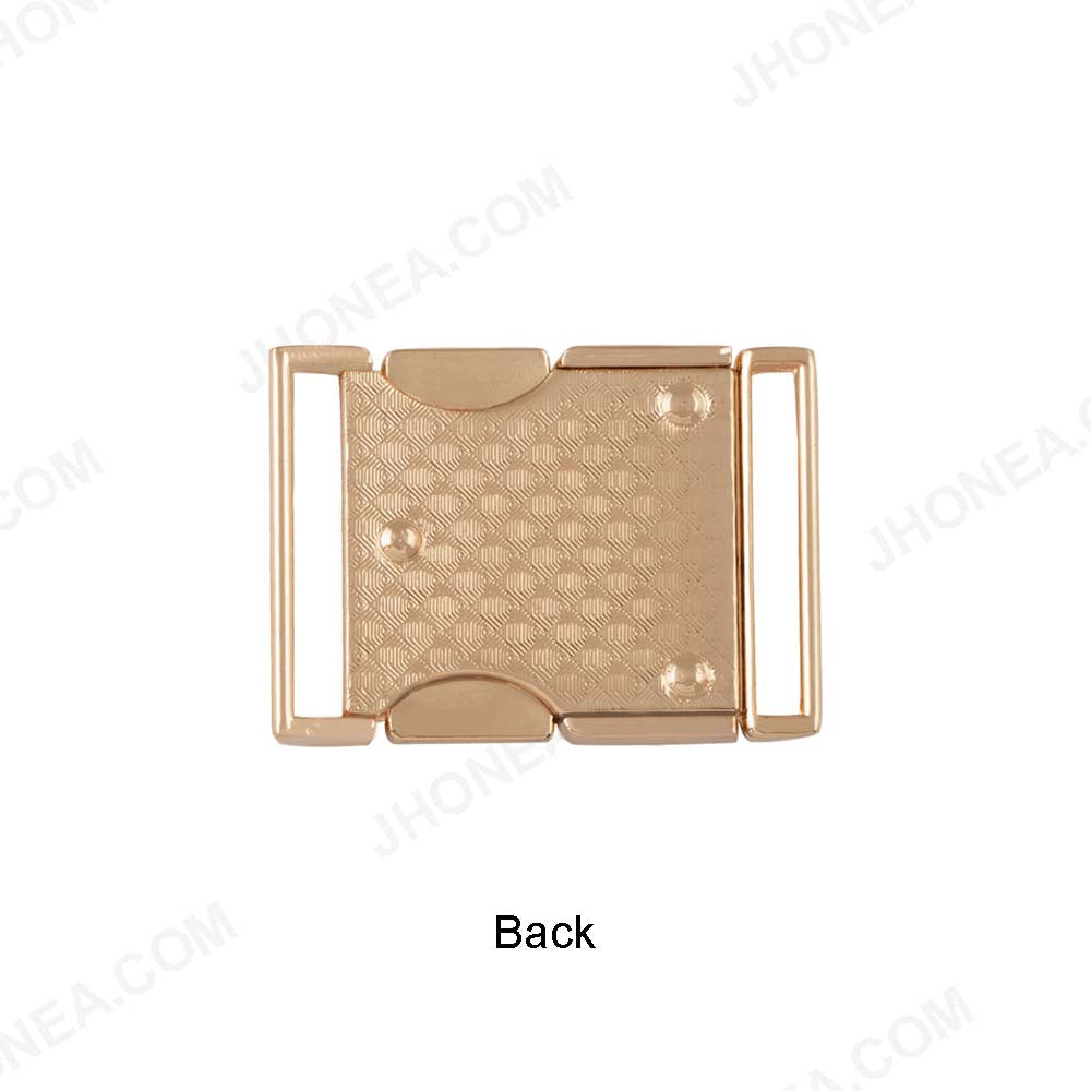 Smooth Shiny Gold 2 Part Side Release Buckle for Straps