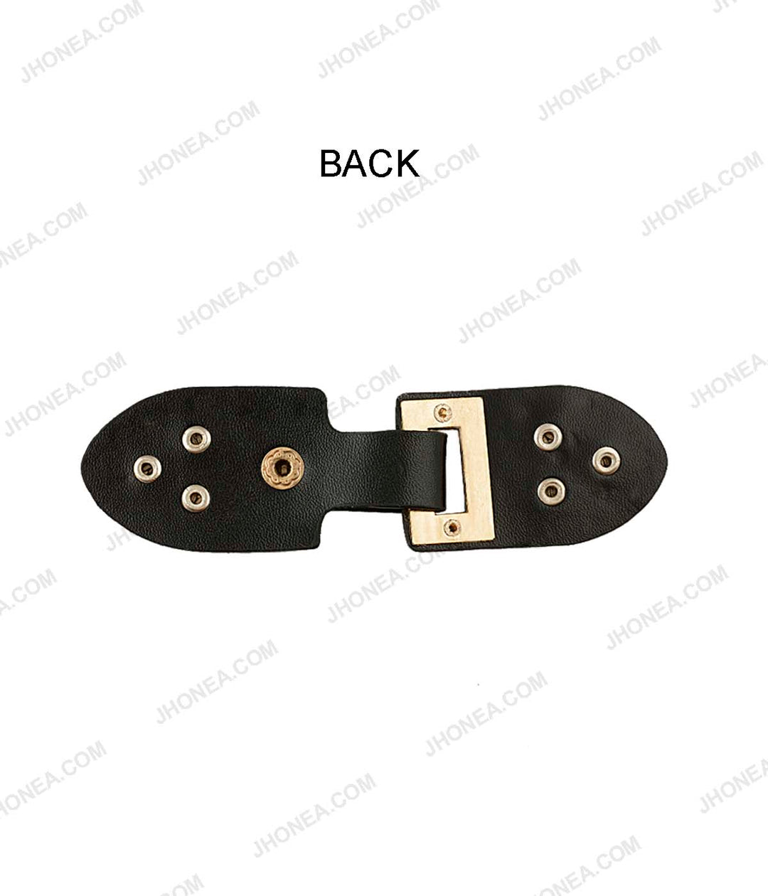 Shiny Gold with Black PU Belt with Golden Rivet Studs Embellishment