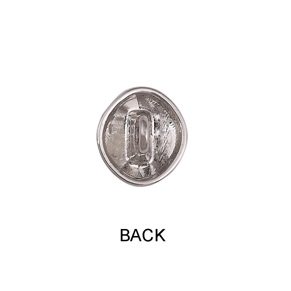 Shiny Silver Chrome Finish 10mm Loop Buttons for Shirts