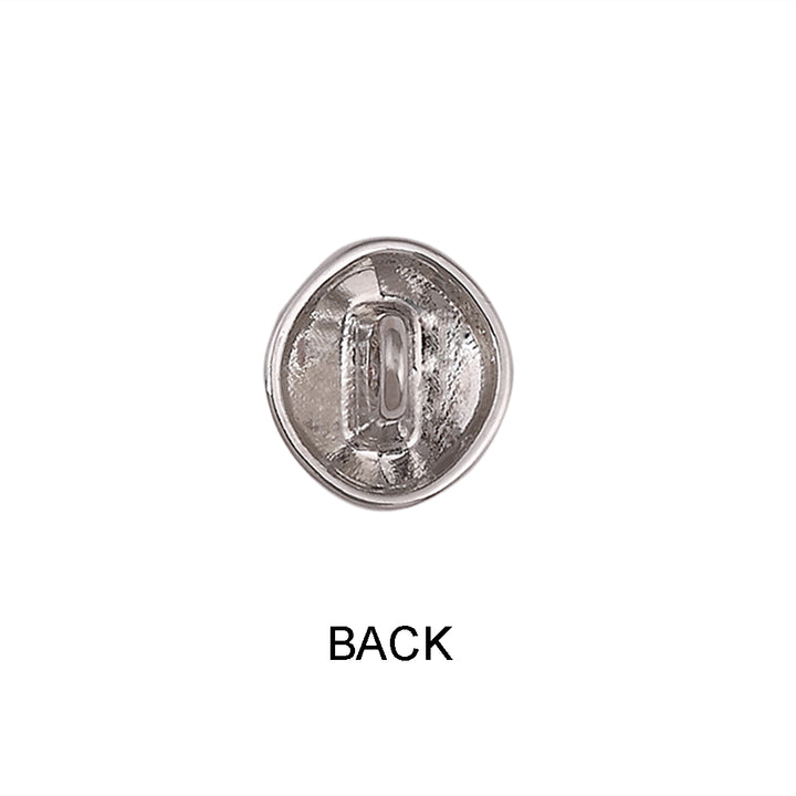 Shiny Silver Chrome Finish 10mm Loop Buttons for Shirts