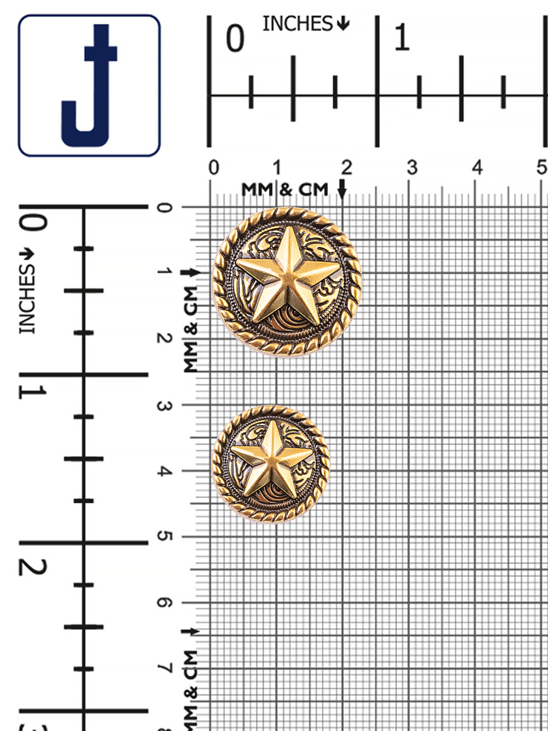 Western Style Antique Gold Indo-Western Buttons