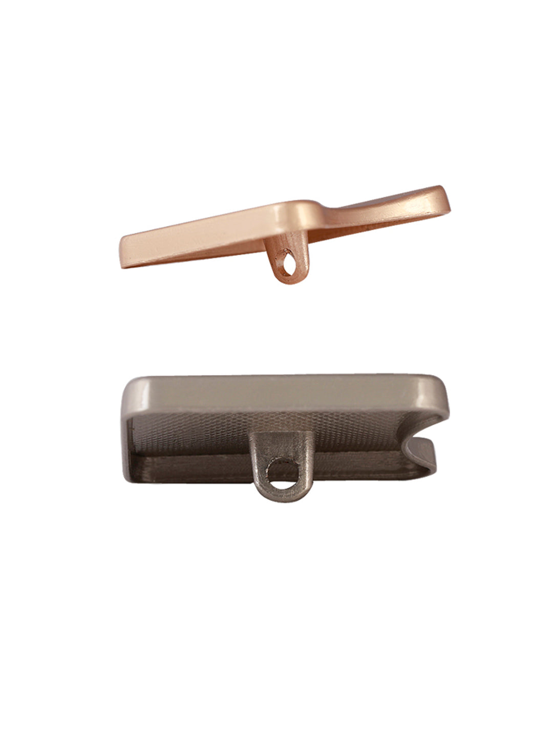 Square Shape Matte Finish Downhole Loop Shank Metal Button