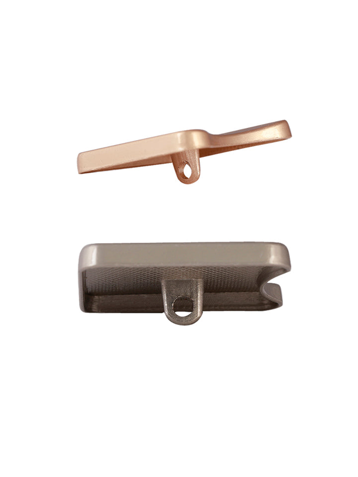 Square Shape Matte Finish Downhole Loop Shank Metal Button