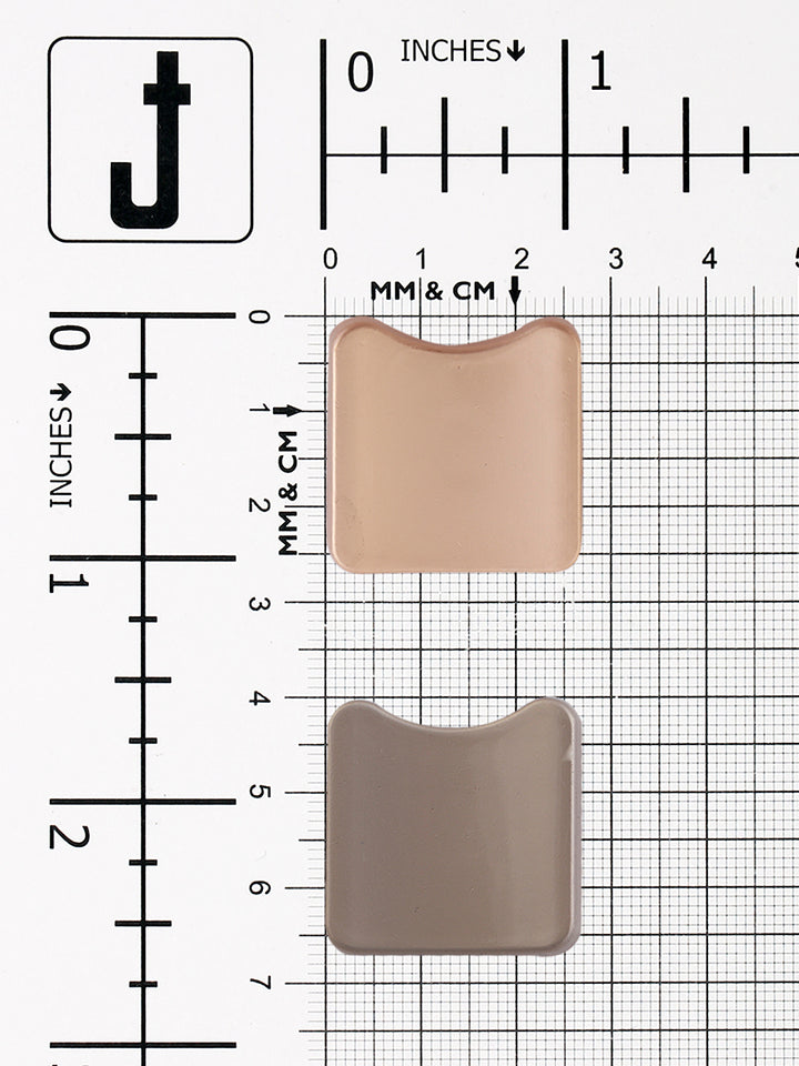 Square Shape Matte Finish Downhole Loop Shank Metal Button