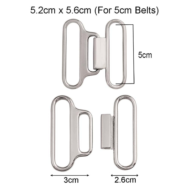 Classic Structured Shiny Closure Clasp Belt Buckle