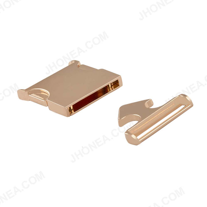 Smooth Shiny Gold 2 Part Side Release Buckle for Straps
