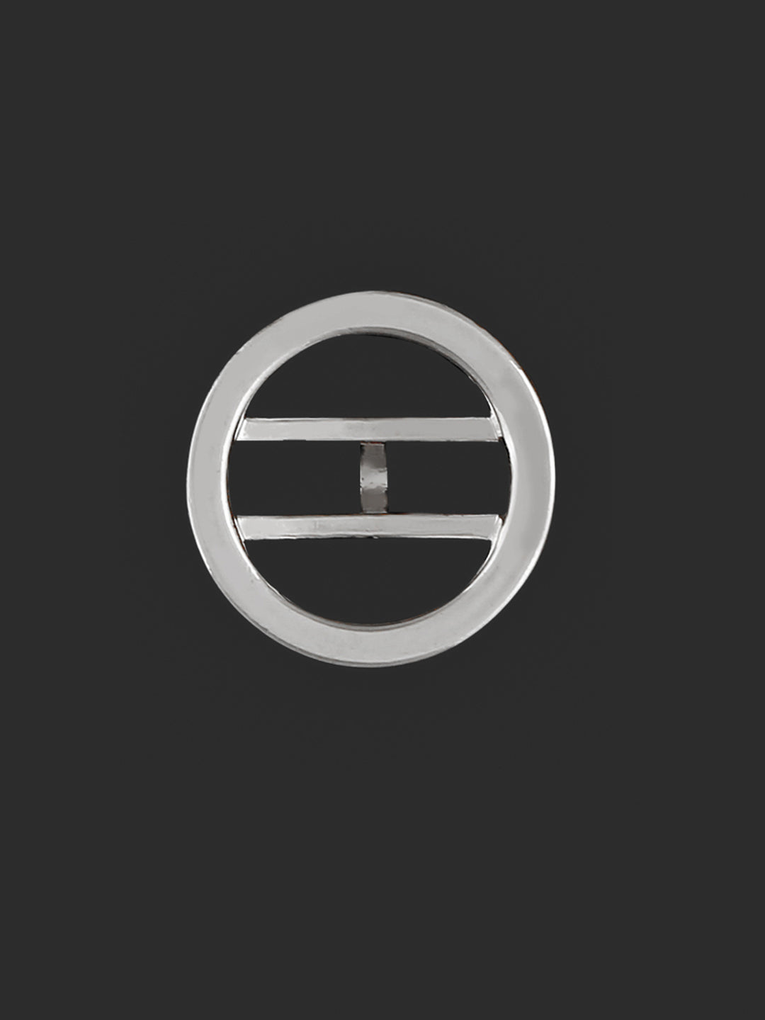 Shiny Silver Round Ring Shape Shank Metal Button