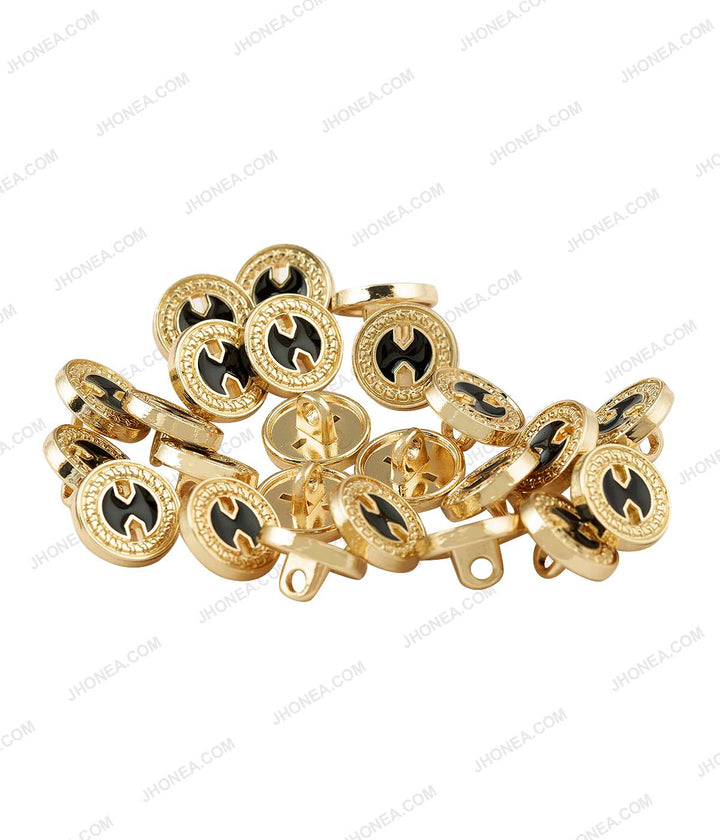Shiny Gold & Shiny Silver Cutwork Enamel Royal Regal Buttons