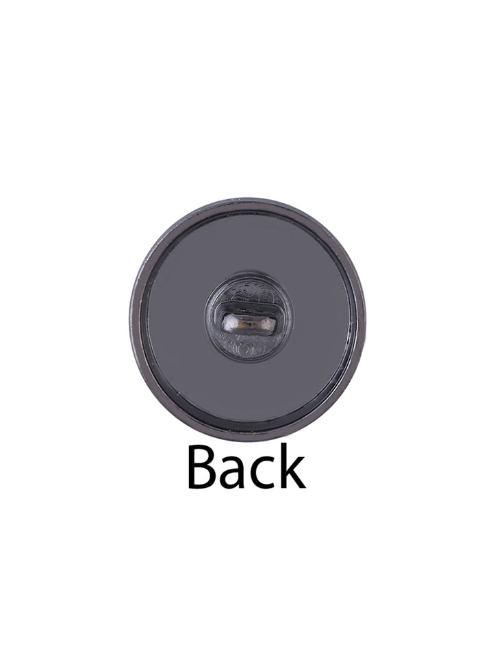 Round Shape Brushed Antique Brass Classic Shank Button