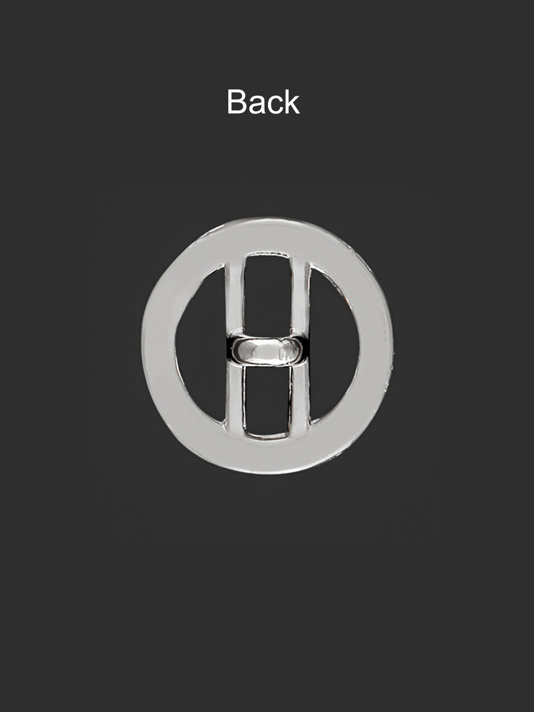 Shiny Silver Round Ring Shape Shank Metal Button