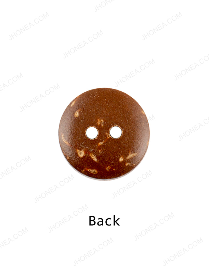 Star Design Round Coco Natural Buttons