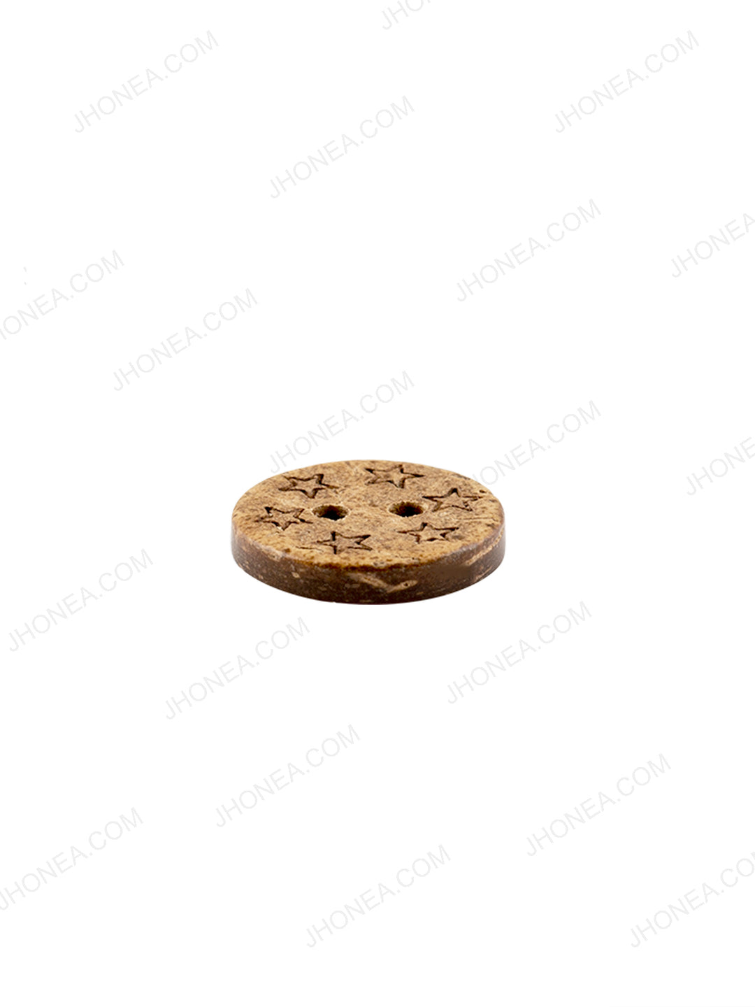 Star Design Round Coco Natural Buttons
