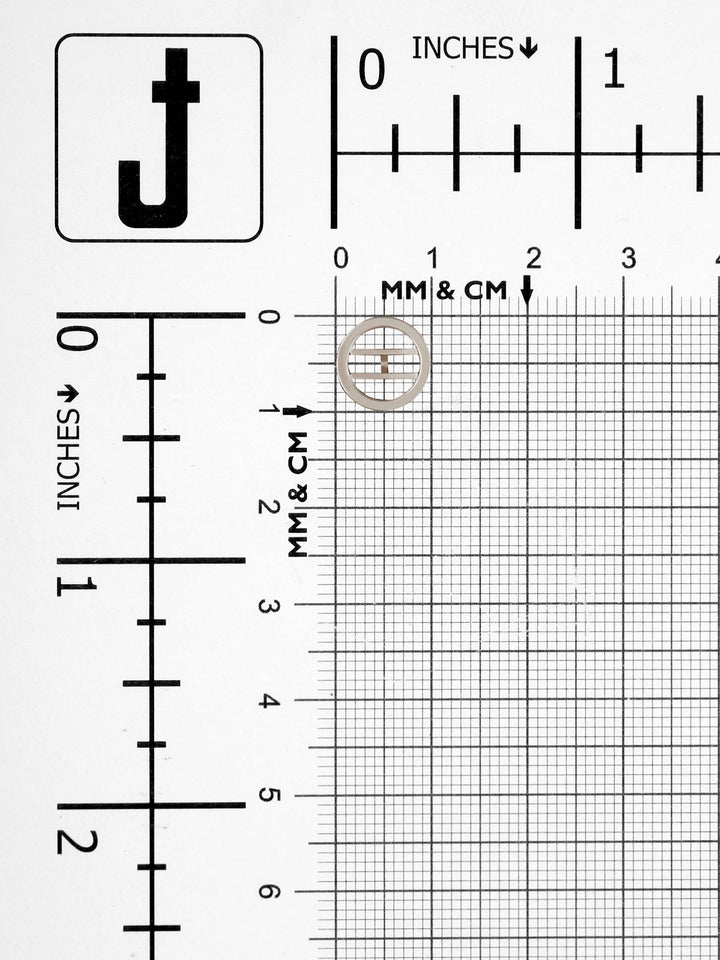 Shiny Silver Round Ring Shape Shank Metal Button