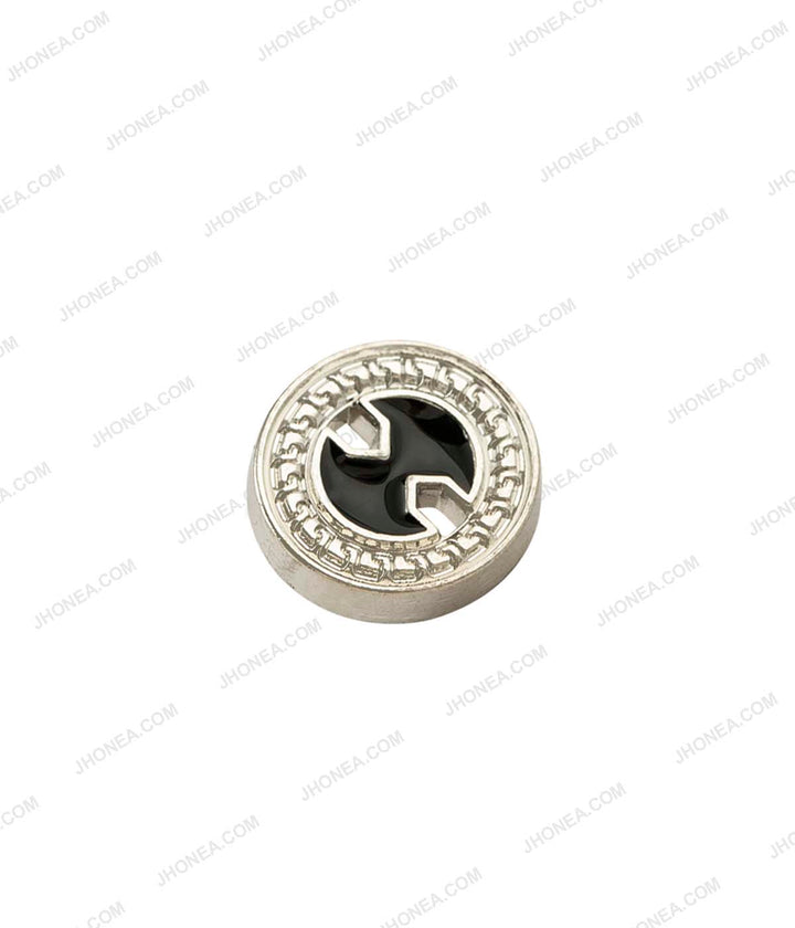 Shiny Gold & Shiny Silver Cutwork Enamel Royal Regal Buttons