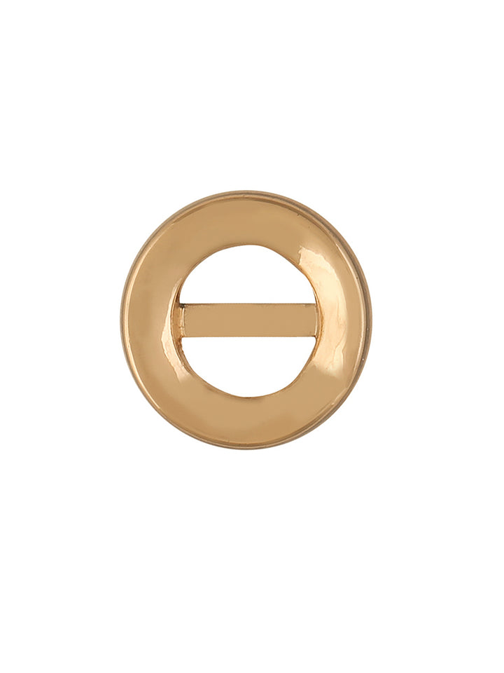 Shiny Gold Round Ring Shape Shank Metal Button