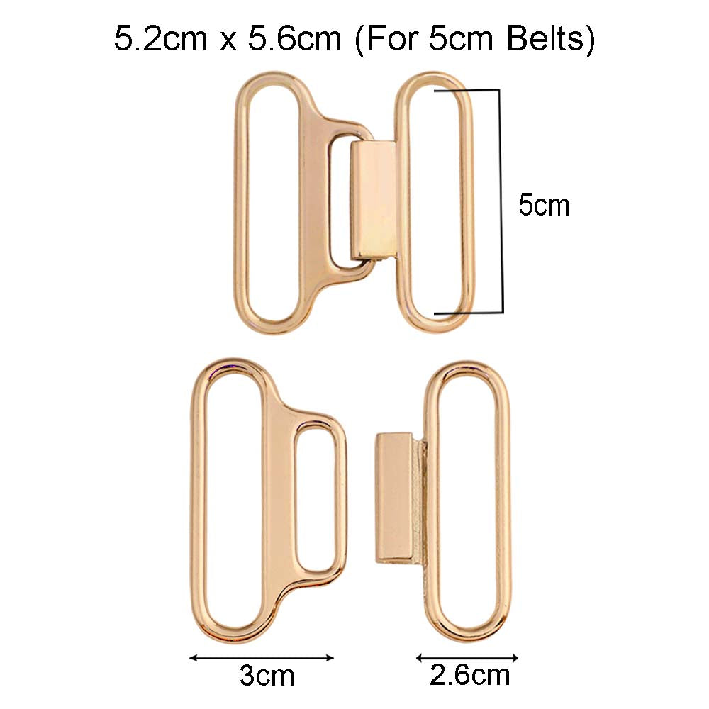 Classic Structured Shiny Closure Clasp Belt Buckle