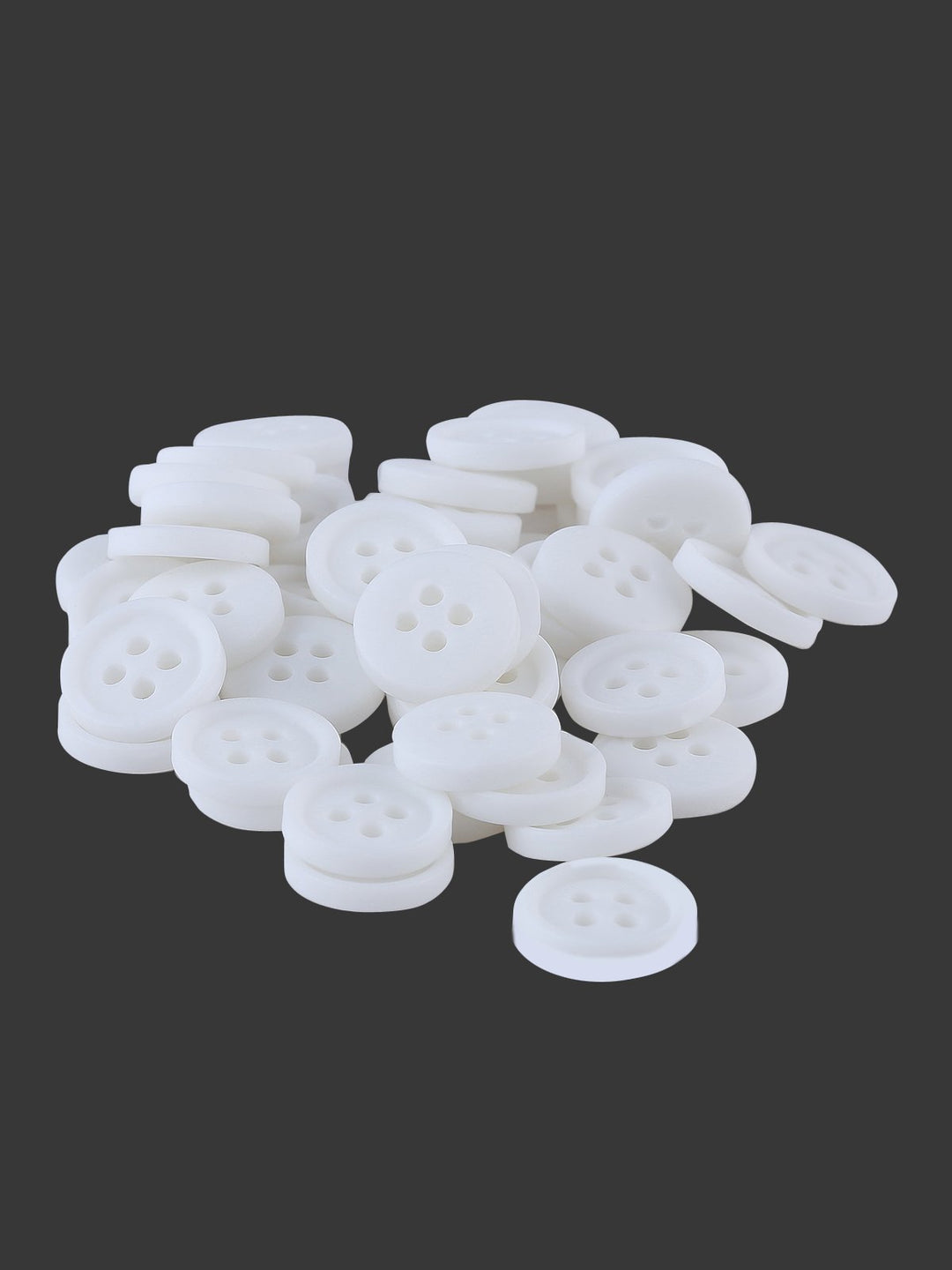 Classic White Round Shape 4-Hole Shirt Button - Jhonea Accessories