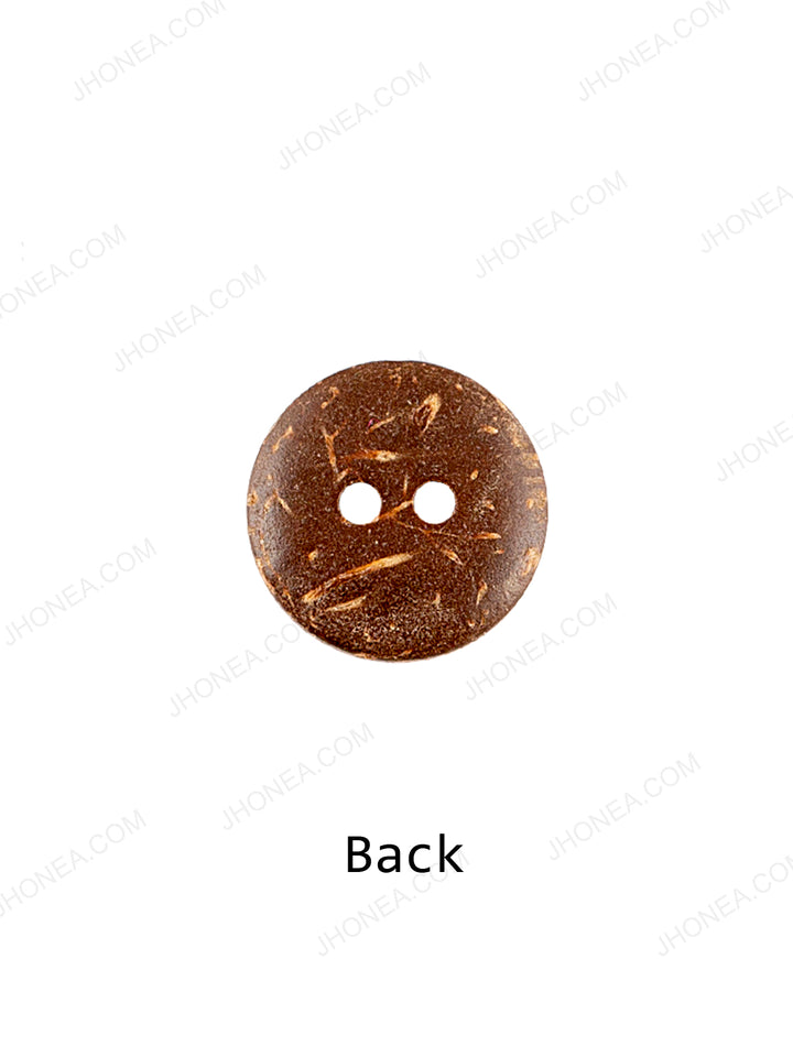 Geometrical Design Round Coco Natural Buttons