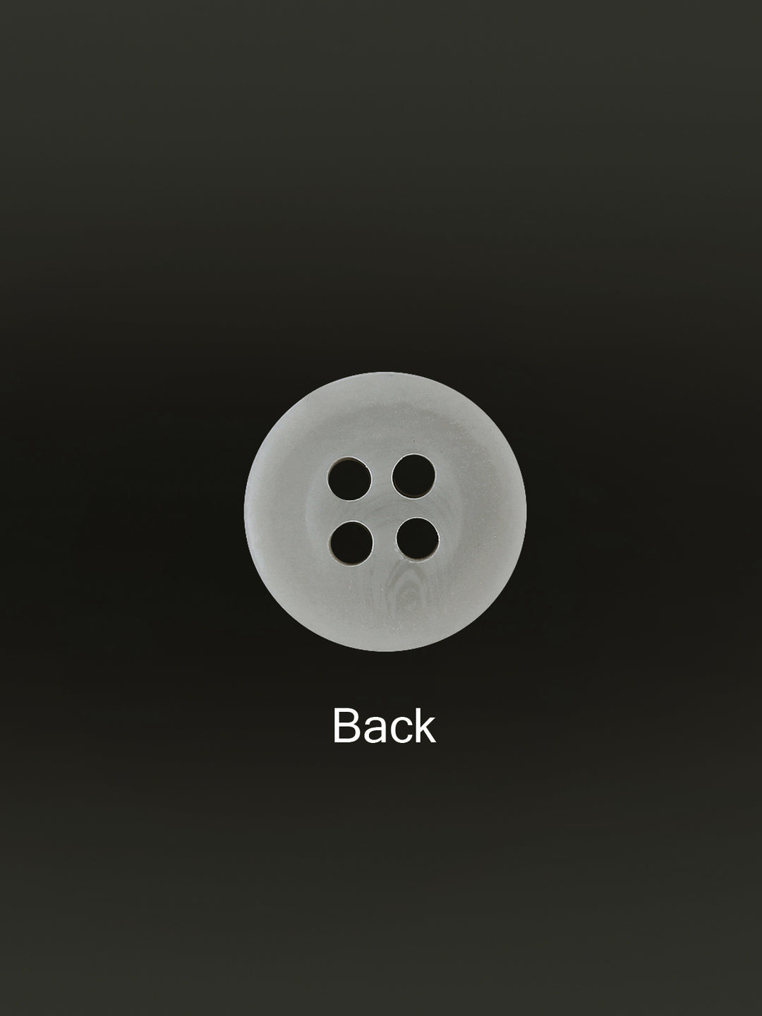 Fashionable Round Shape Light Grey 4-Hole Shirt Button