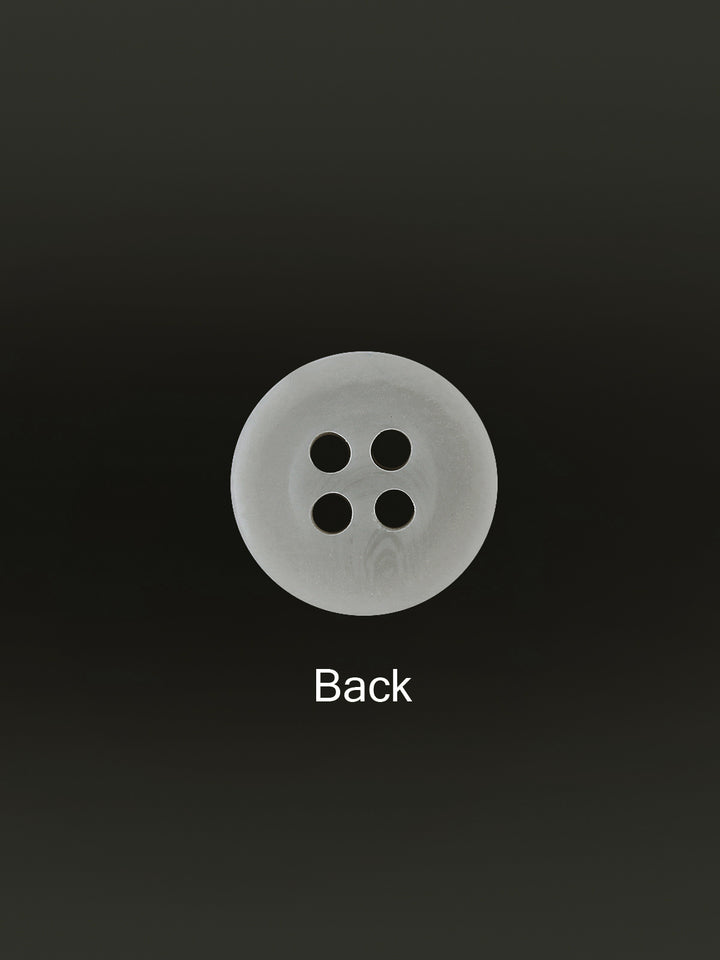 Fashionable Round Shape Light Grey 4-Hole Shirt Button