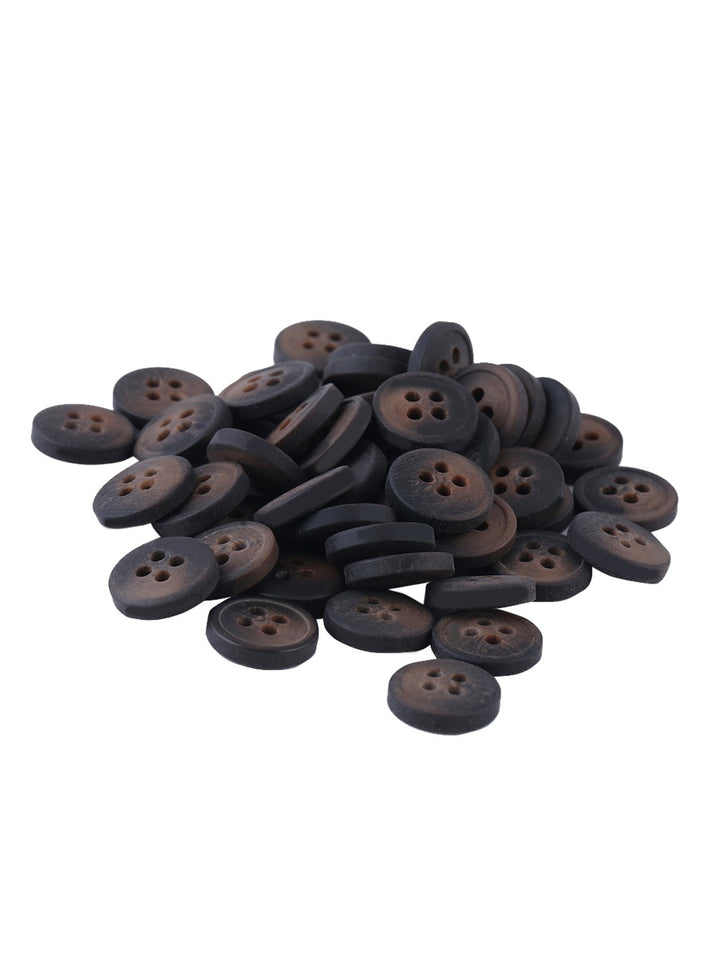 Excellent Dark Brown Color Round Shape Shirt Button - Jhonea Accessories