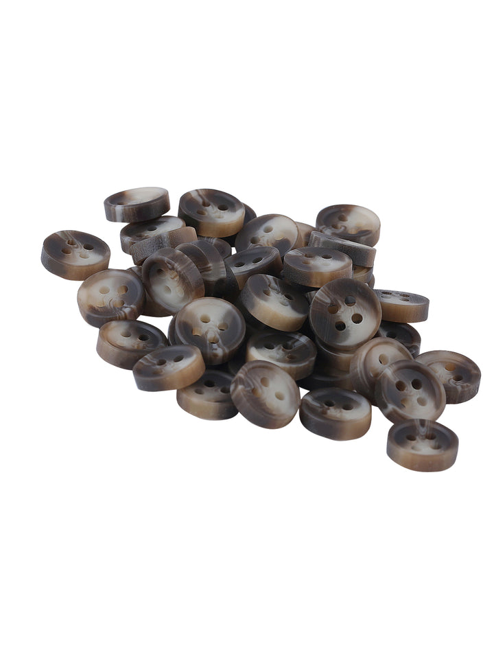 Natural Color Round Shape 4-Hole Shirt Button - Jhonea Accessories