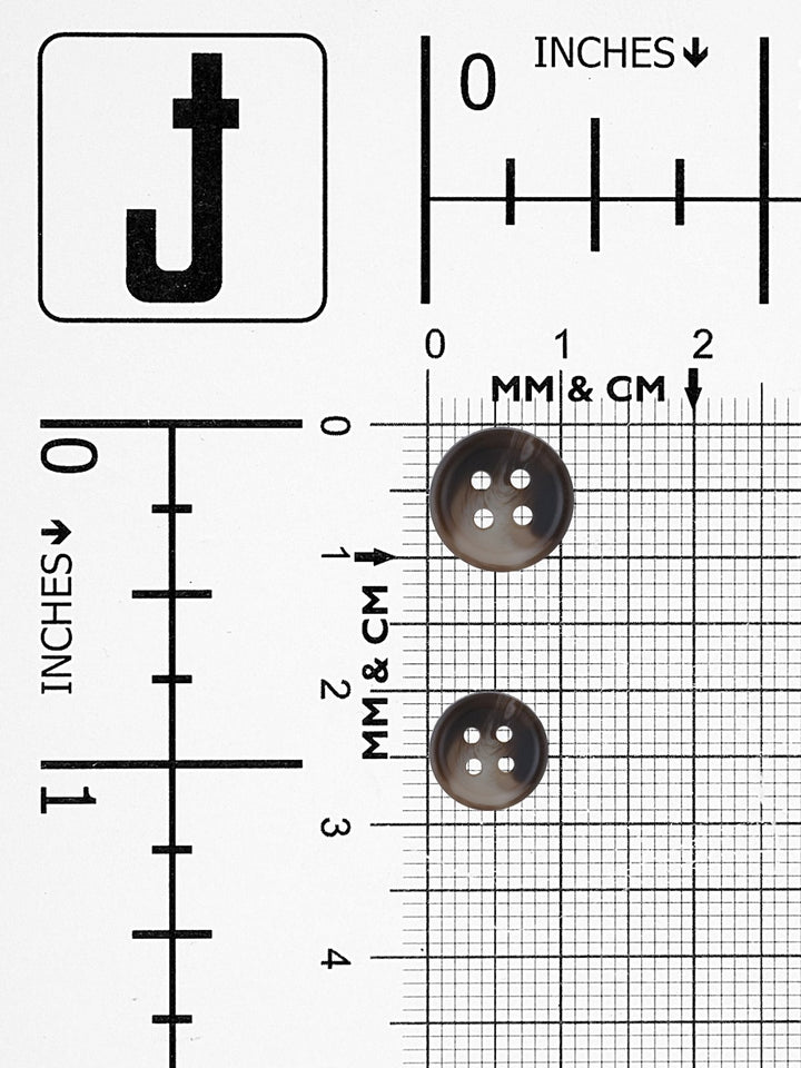 Natural Color Round Shape 4-Hole Shirt Button - Jhonea Accessories