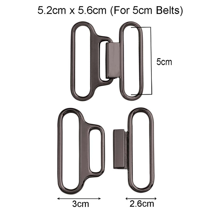 Classic Structured Shiny Closure Clasp Belt Buckle