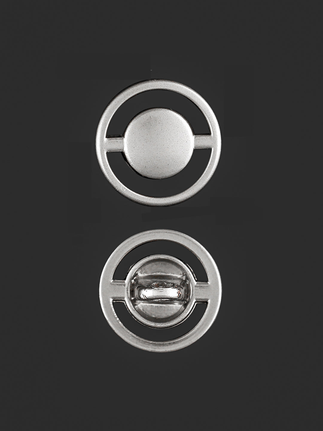 Matte Silver Round Ring Shape Fashionable Shank Button