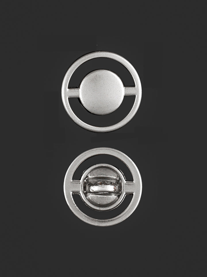 Matte Silver Round Ring Shape Fashionable Shank Button