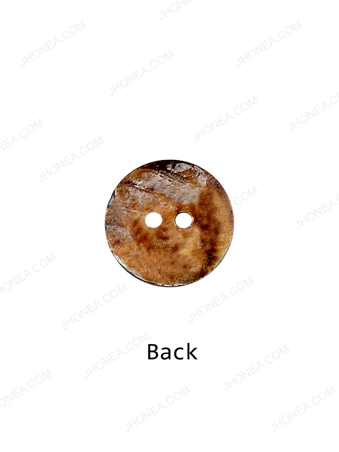 White Printed Round Shape 2-Hole Natural Colour Buttons