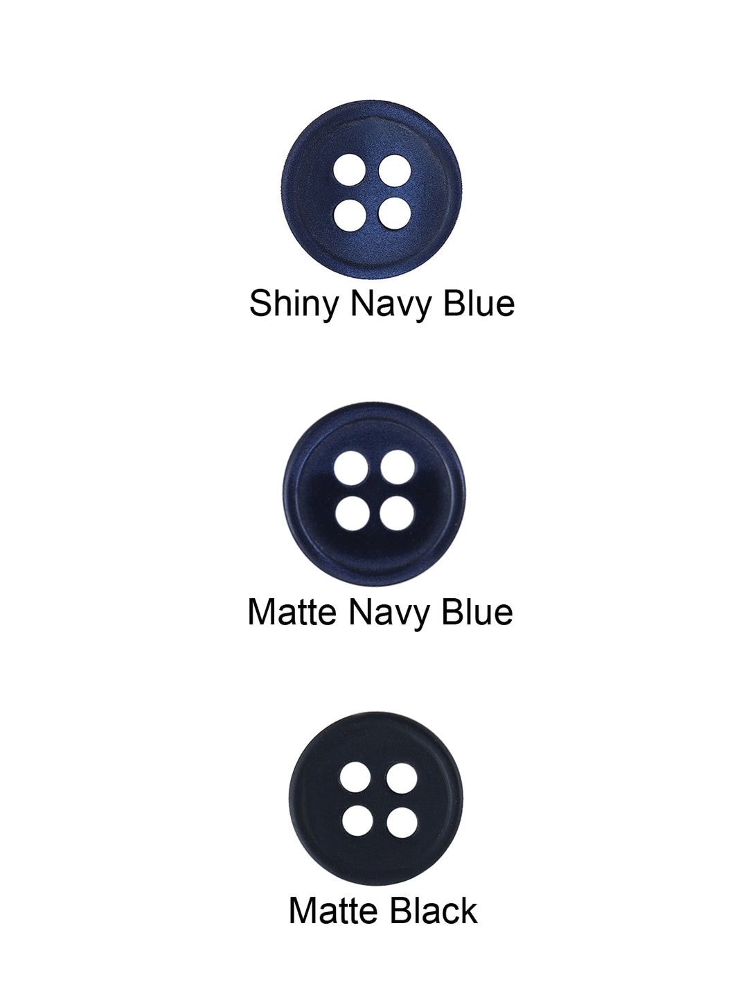 Plain & Basic Yet Classic Round Shape 4-Hole Shirt Button