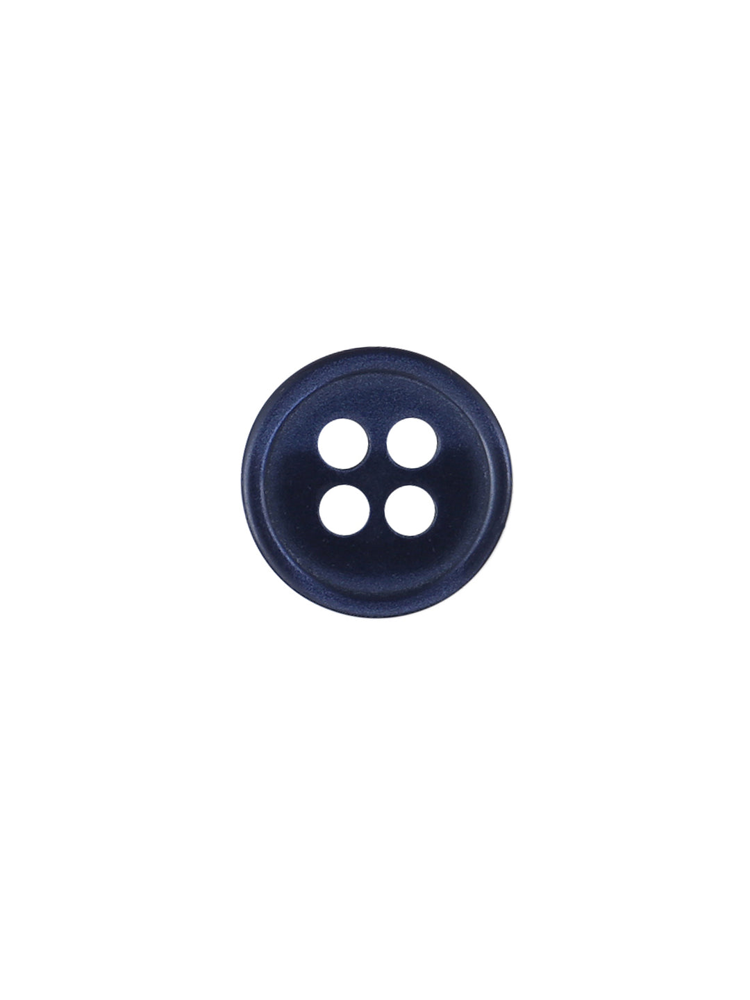 Plain & Basic Yet Classic Matte Navy Blue Color Round Shape 4-Hole Shirt Button