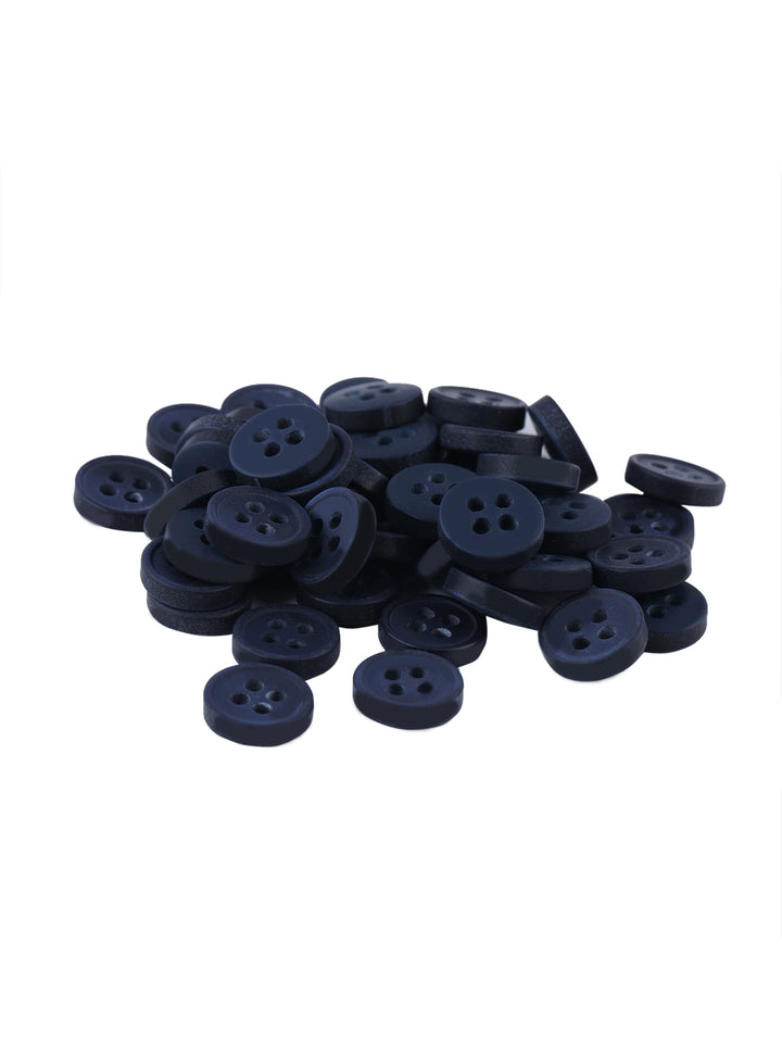 Plain & Basic Yet Classic Round Shape 4-Hole Shirt Button
