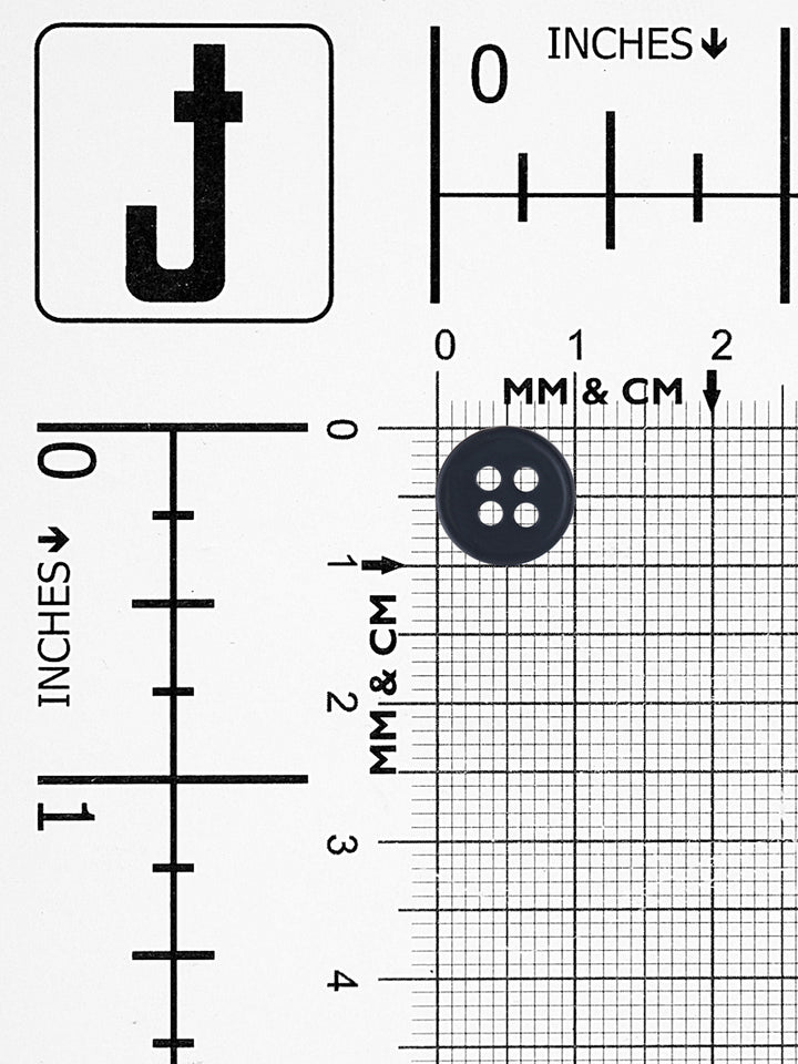 Plain & Basic Yet Classic Round Shape 4-Hole Shirt Button