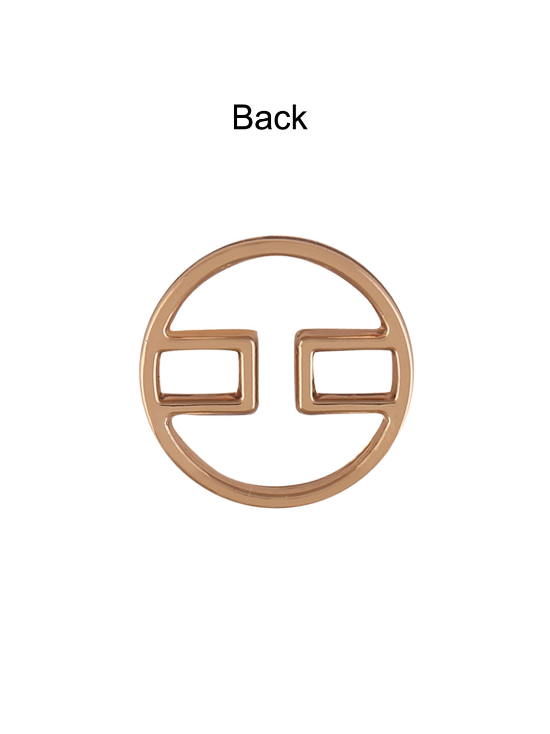 Smart & Sophisticated Shiny Geometric Shape Holes Metal Button