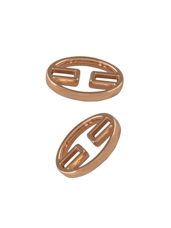 Smart & Sophisticated Shiny Geometric Shape Holes Metal Button