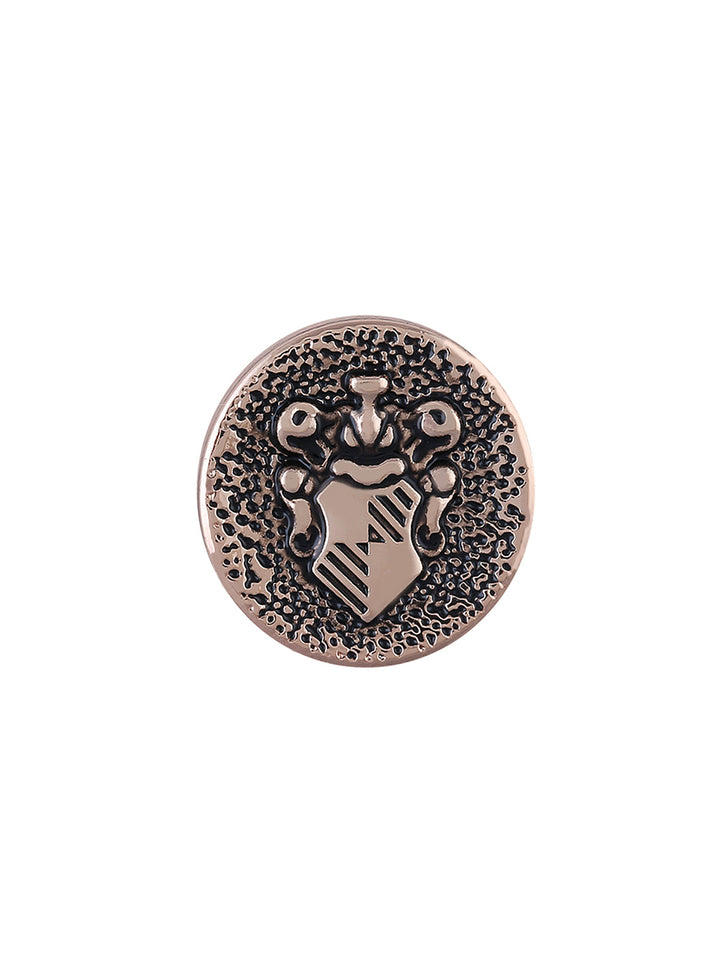 Designer Engraved Design Coat Shank Golden Color Button