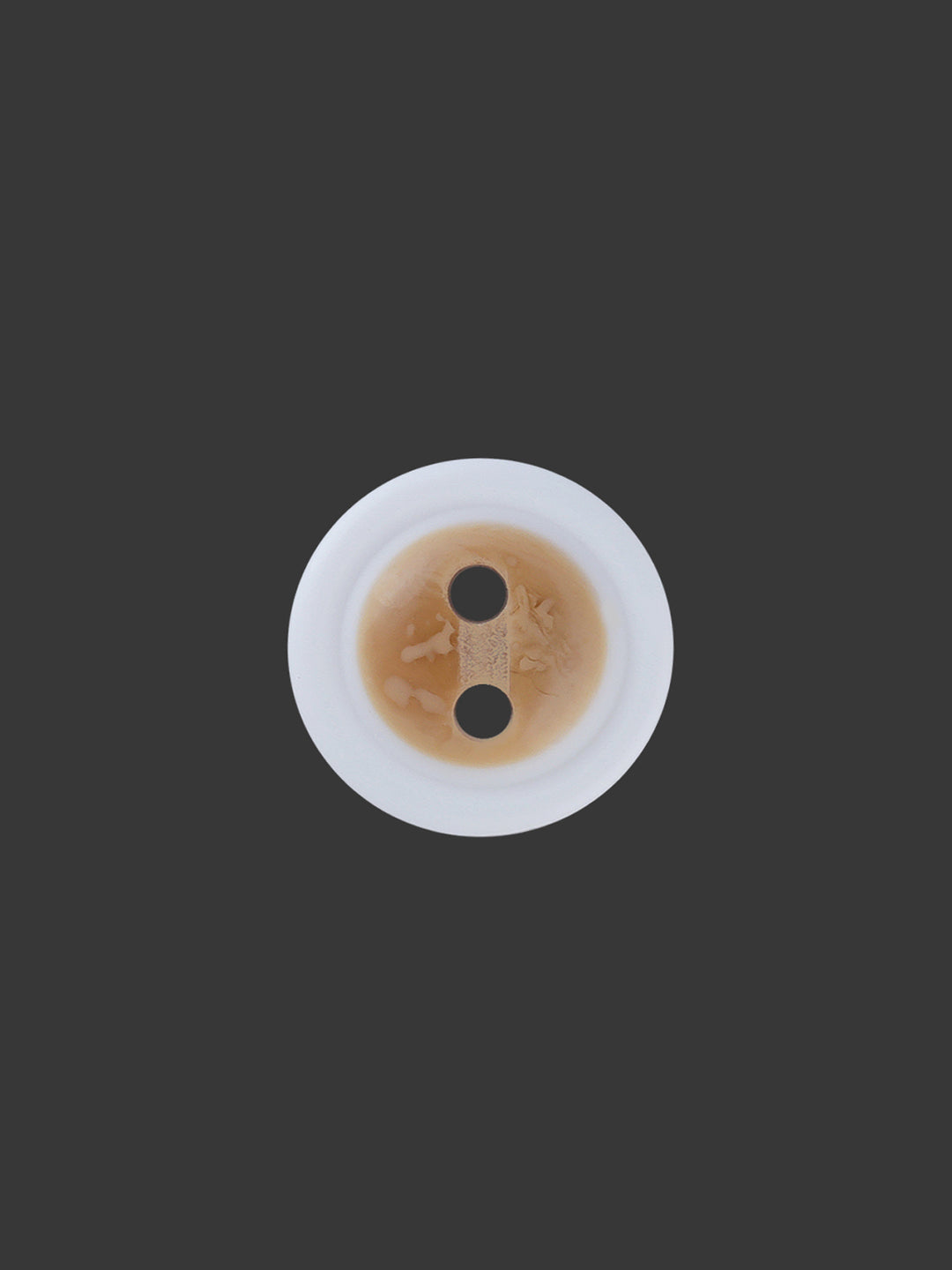White 2-Hole Round Shape 10mm Shirt Button