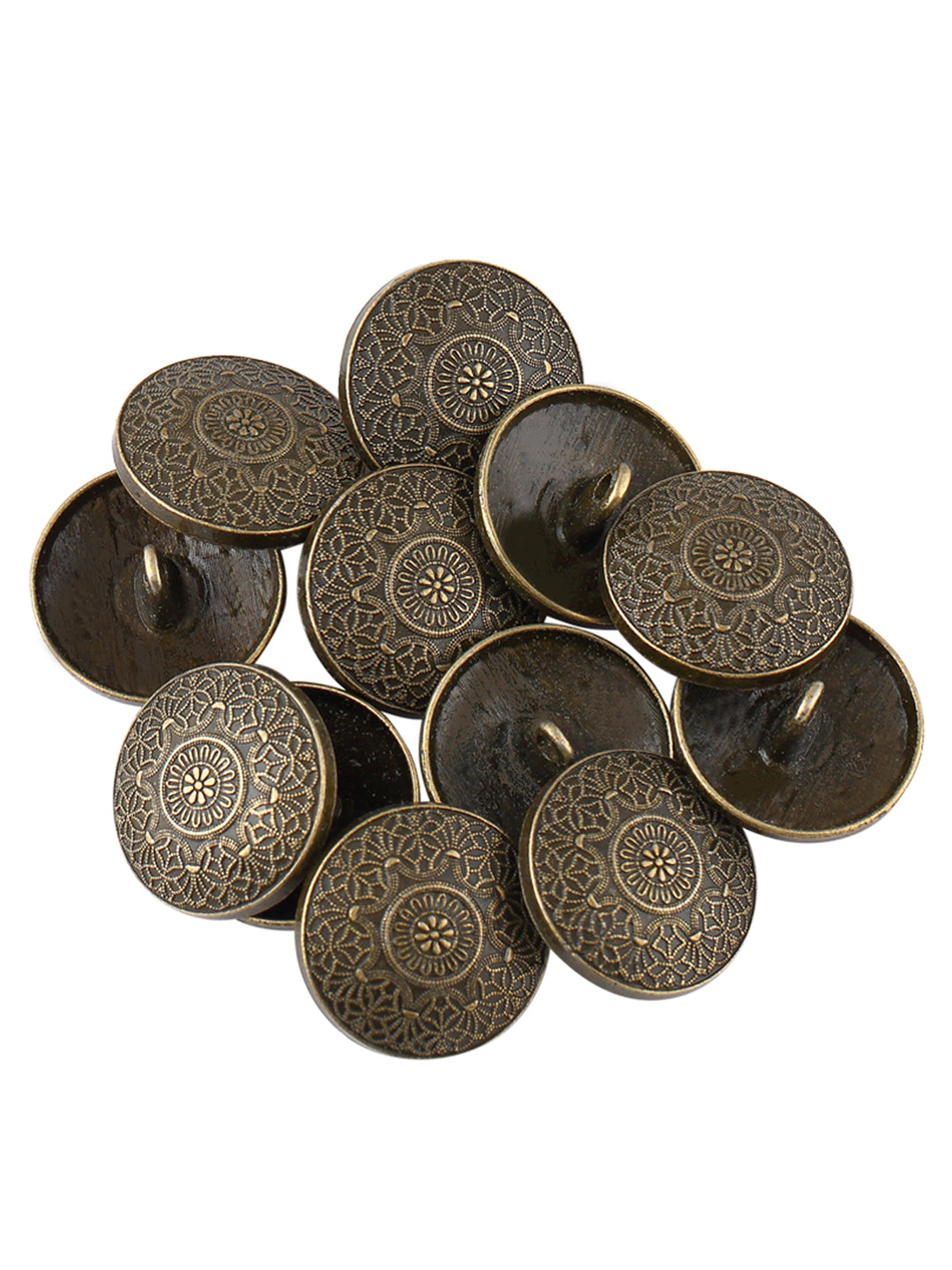 Antique Brass Mandala Design Sherwani Button
