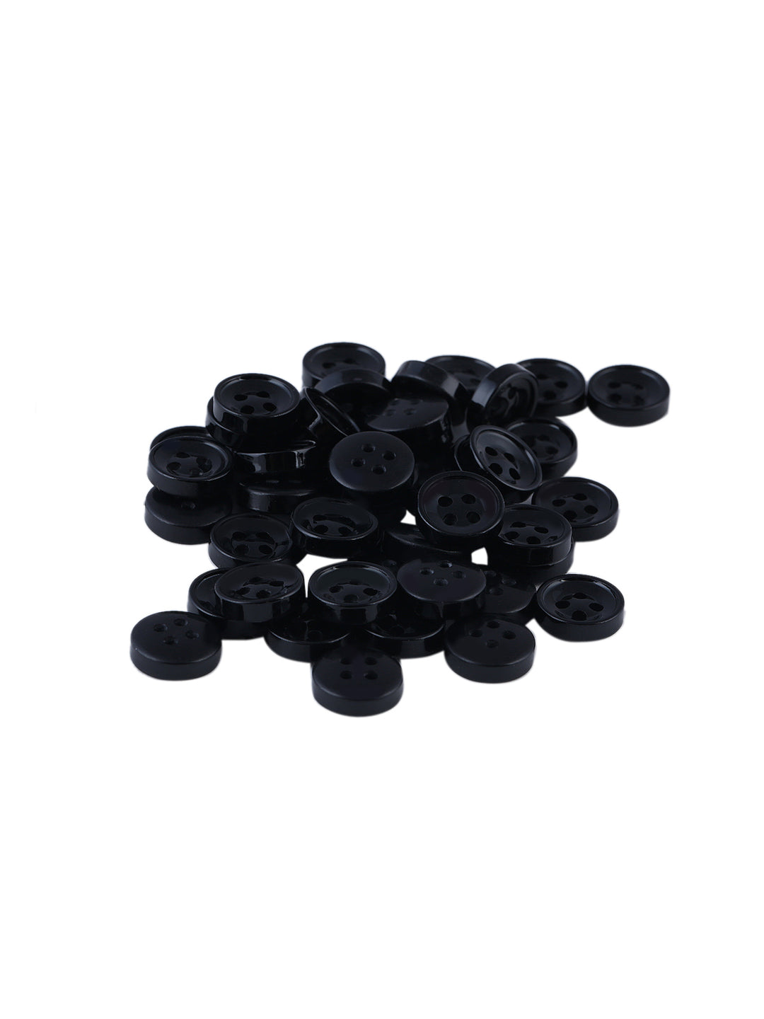 Plain Black 4-Hole 10mm Shirt Button