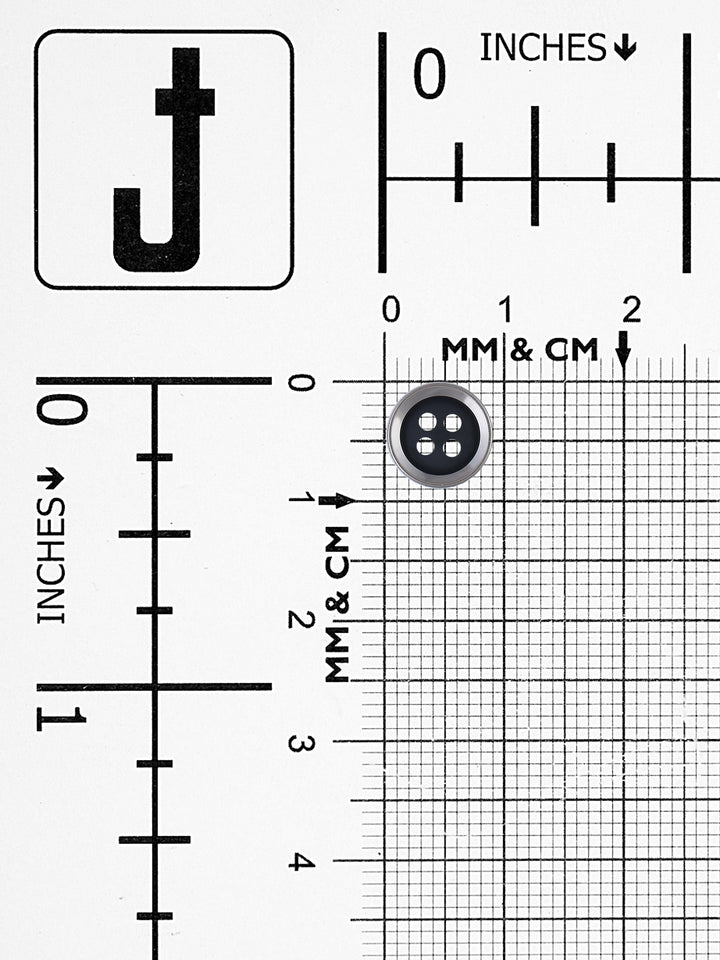 Small Elegant Round Shape 9mm Matte Black Shirt Button