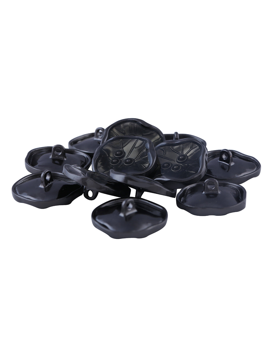 Unique Rare Uneven Shape Lamination Lucite Metal Button