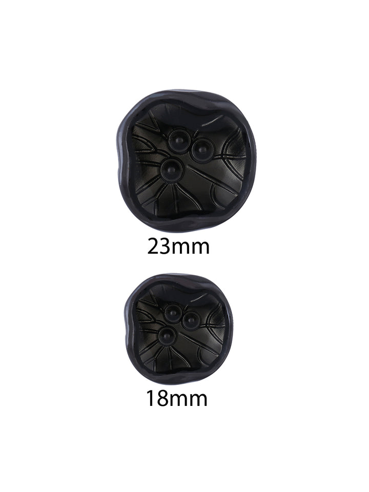 Unique Rare Uneven Shape Lamination Lucite Metal Button