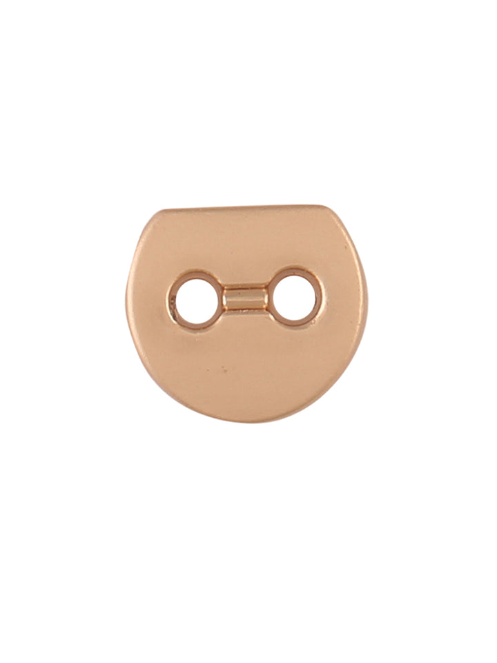 Matte Gold Crescent Shape 2-Hole Metal Button