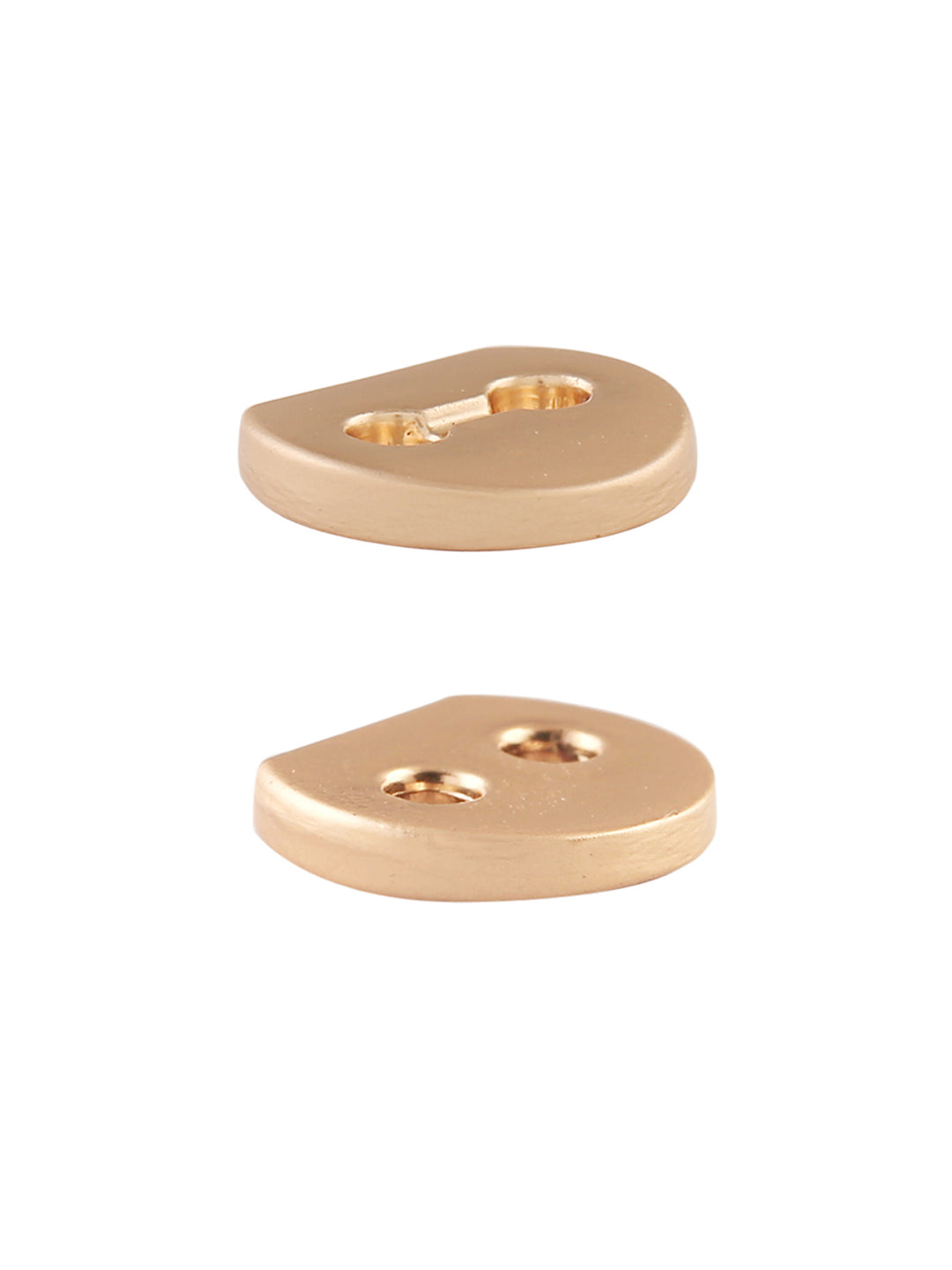 Matte Gold Crescent Shape 2-Hole Metal Button