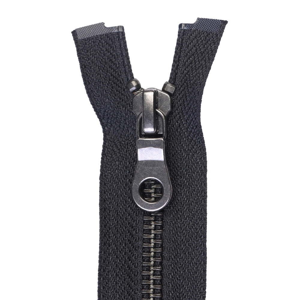 Vintage Clothing #5 Gunmetal Finish YKK Metal Zipper