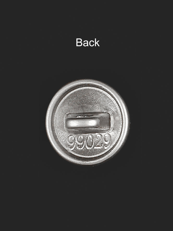 Simple & Basic Matte Silver Shank Metal Button
