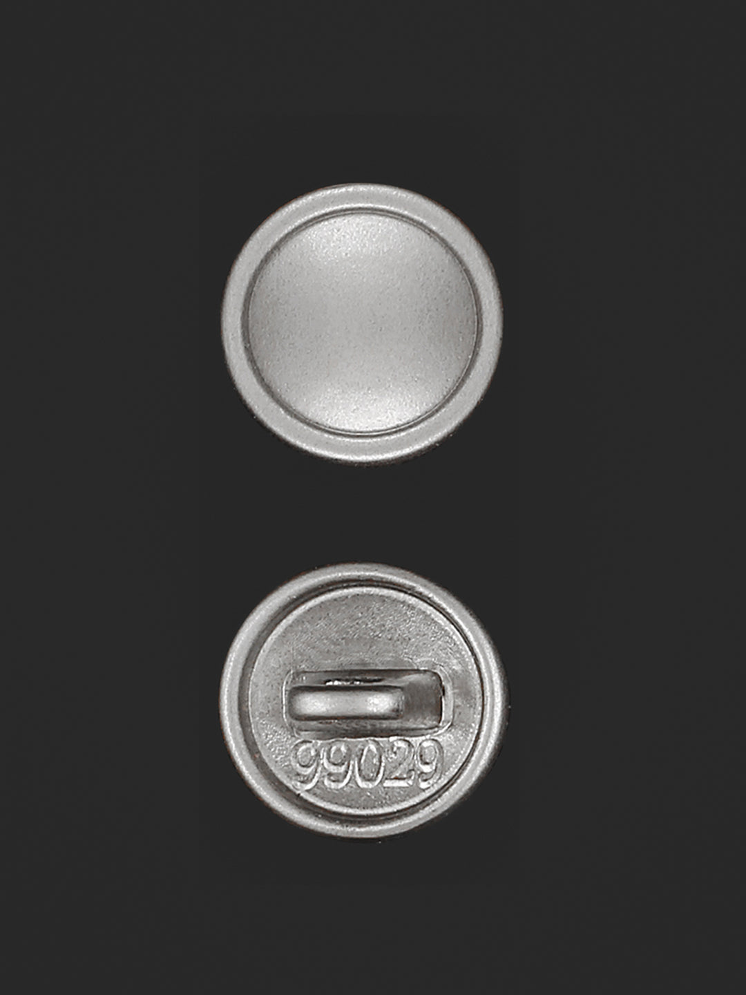 Simple & Basic Matte Silver Shank Metal Button